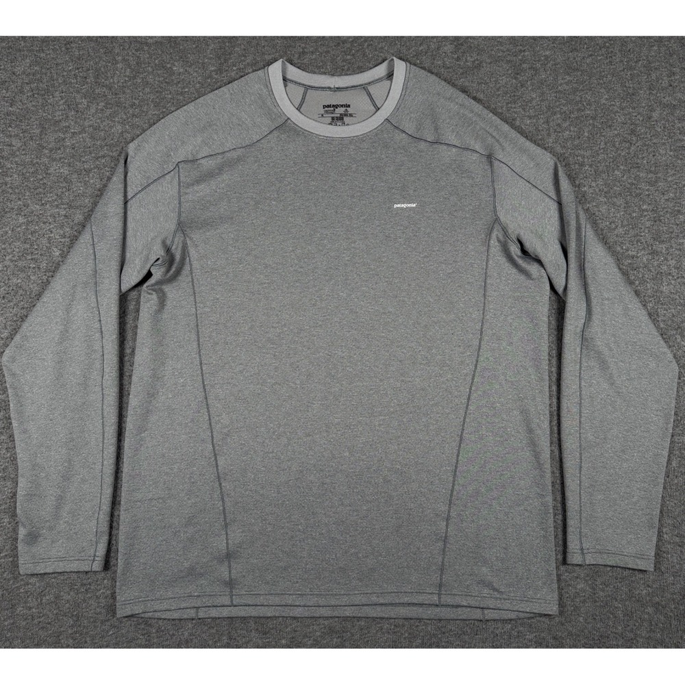 Patagonia Shirt Mens XL Gray Capilene 3 Midweight Baselayer Long Sleeve Crew